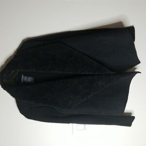 Chelsea & Theodore open front faux trimmed sweater sz small